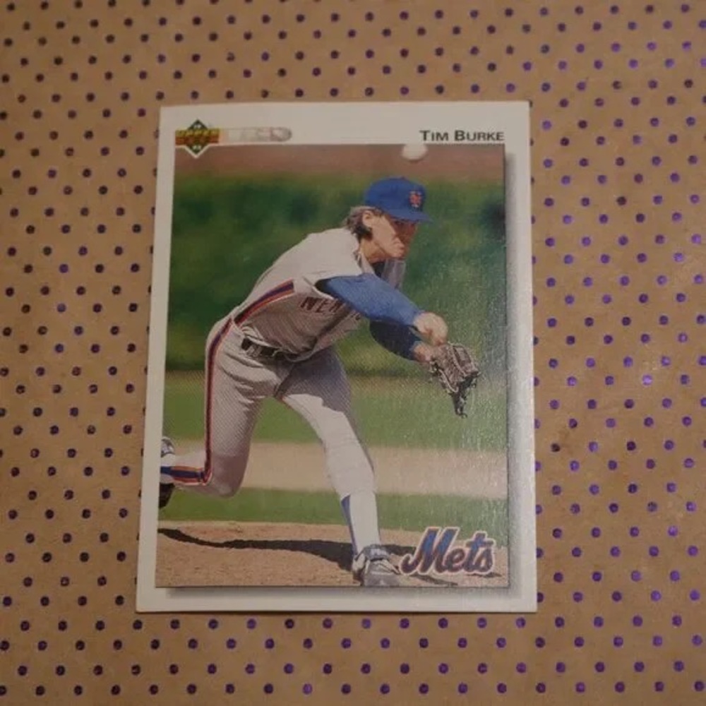 MLB Mets Trading Card with Blue and Gray